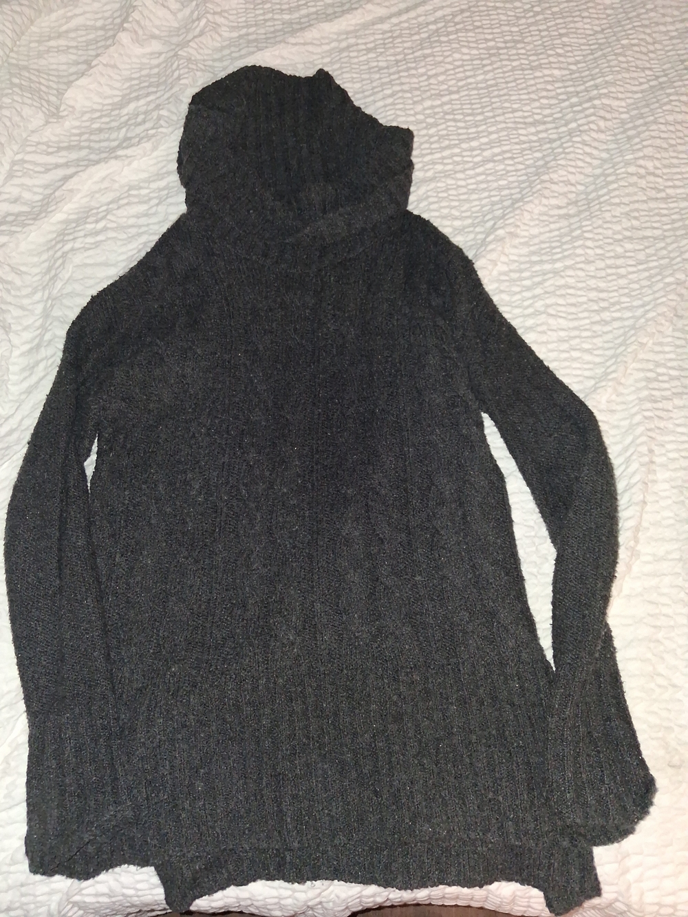Mossimo Supply Co. Dark Charcoal Ribbed Turtleneck Sweater